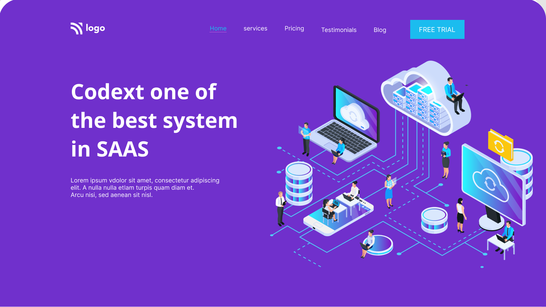 SAAS landing page